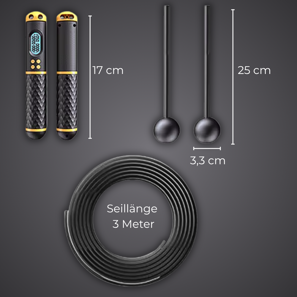 FitRope Pro - 2 in 1 Springseil mit Sprung- und Kalorienzähler