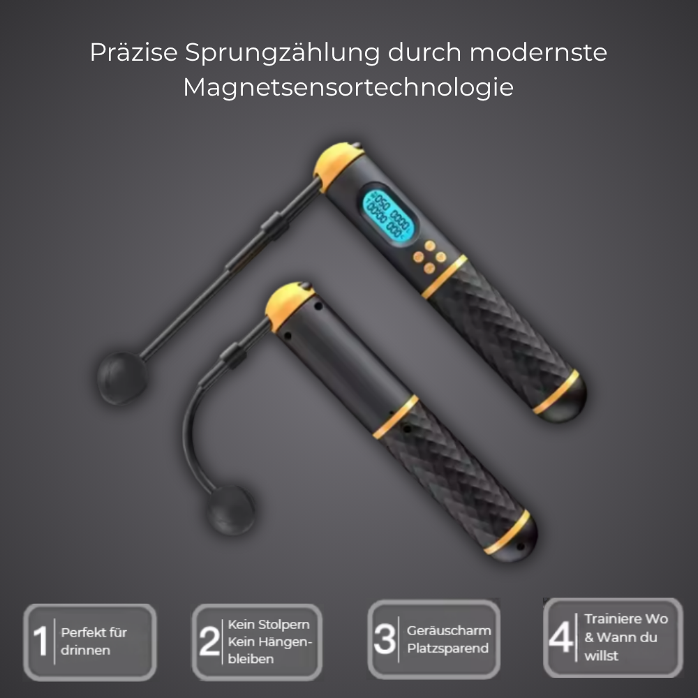 FitRope Pro - 2 in 1 Springseil mit Sprung- und Kalorienzähler