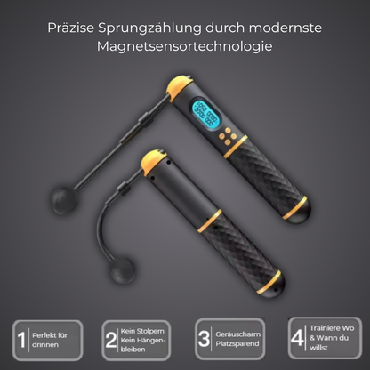 FitRope Pro - 2 in 1 Springseil mit Sprung- und Kalorienzähler